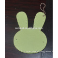 PU Leather Rabbit Head Shape Hang Tag can be Decorated with DIY Slide Letters